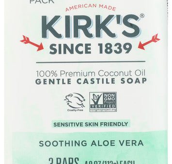 SOAP BAR KIRKS 3PK ALOE CASTILE   639844148205 Online Hot Sale