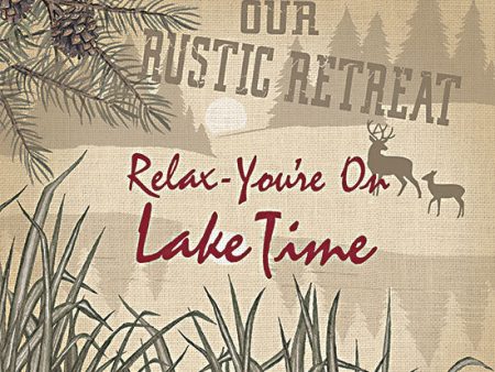 LS1880 - Relax - You re on Lake Time - 12x12 Online now