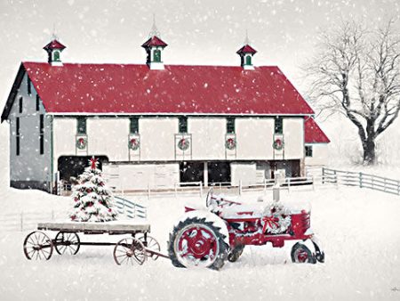 LD3067 - Red and White Christmas Barn - 18x12 on Sale