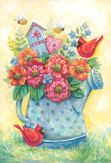 ART1303 - Springtime Watering Can - 12x18 Online Sale